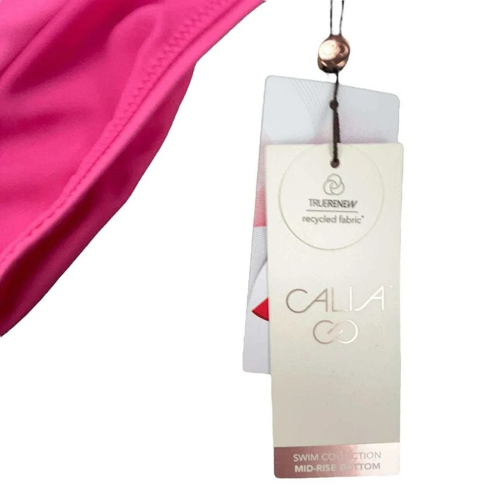 Callia XL Pink Heat High Leg Cheeky Bottom Swimsuit Bikini Bottoms NWT‎